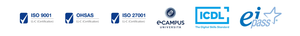 Certificazioni: ISO 9001, OHSAS, ISO 27001, e-Campus, ICDL, EIPASS